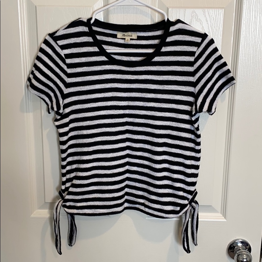 Madewell striped side tie top
